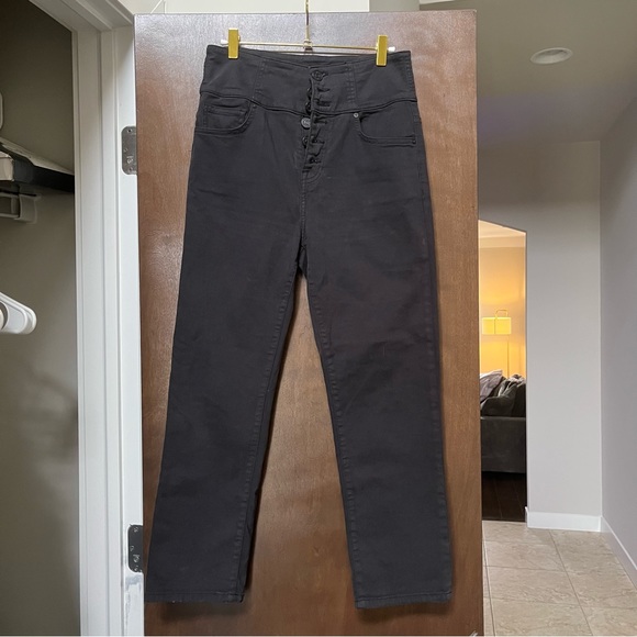 Joie Laurelle High Waist Button Fly Crop Jeans - Picture 2 of 6